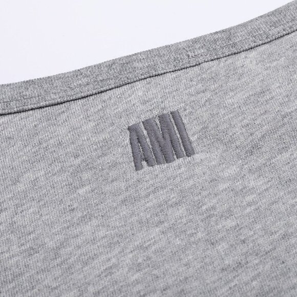 Ami Paris Heart Chest Logo Tee Sleeveless Top - Picture 3 of 8